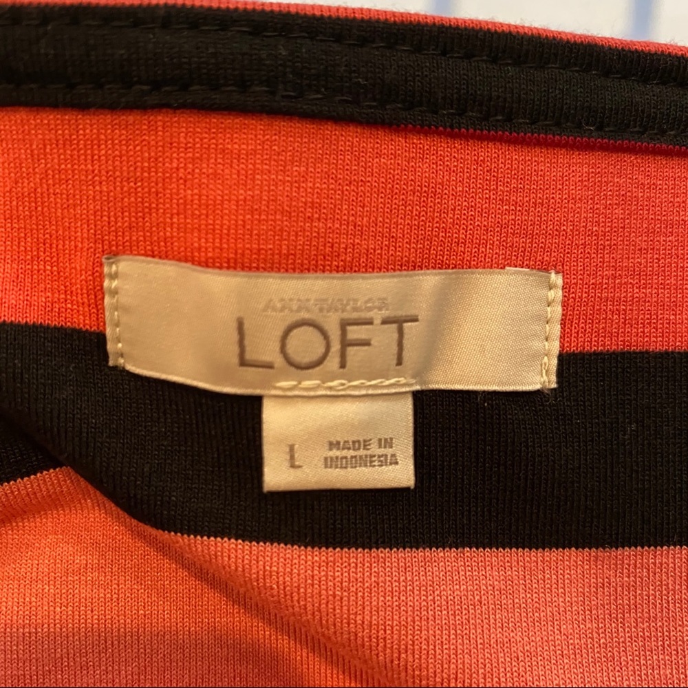 Loft Black Striped Stretch Pencil Skirt - Picture 3 of 3